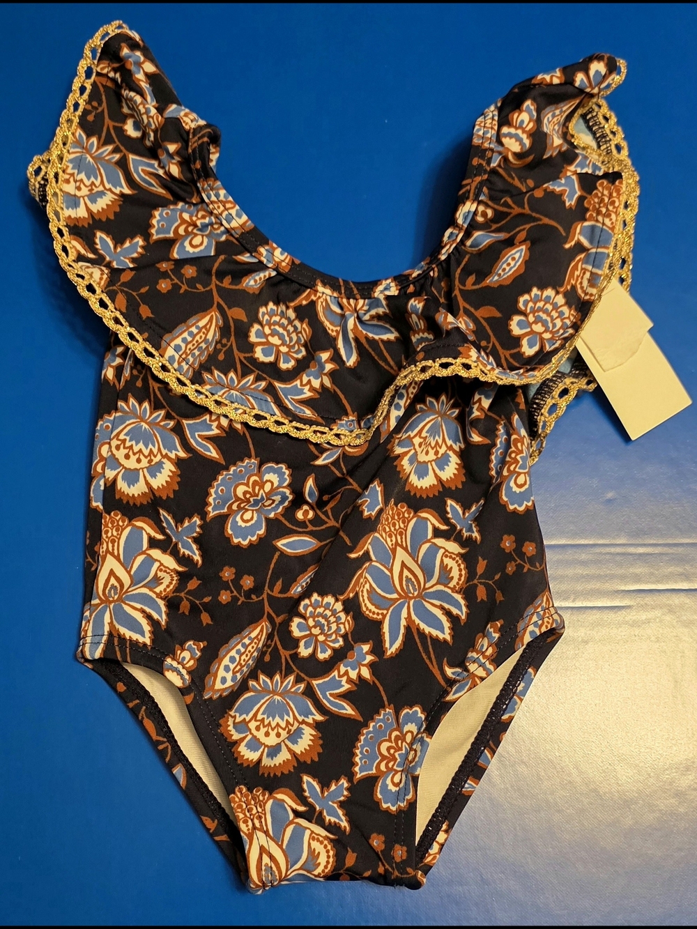 Janie and Jack Floral One-Piece Swimsuit Size 3-6 Months